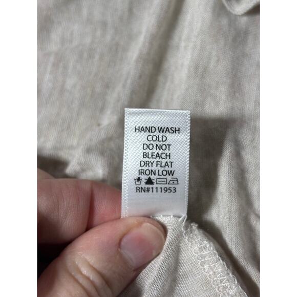 Active Basic Womens L Tan Lightweight Long Sleeve Waterfall Cardigan - Picture 6 of 7